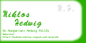 miklos hedwig business card